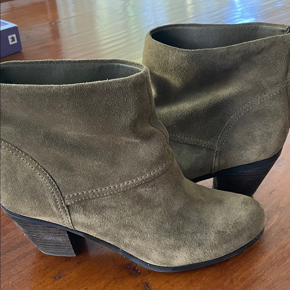 Sam Edelman Olive Suede Ankle Booties